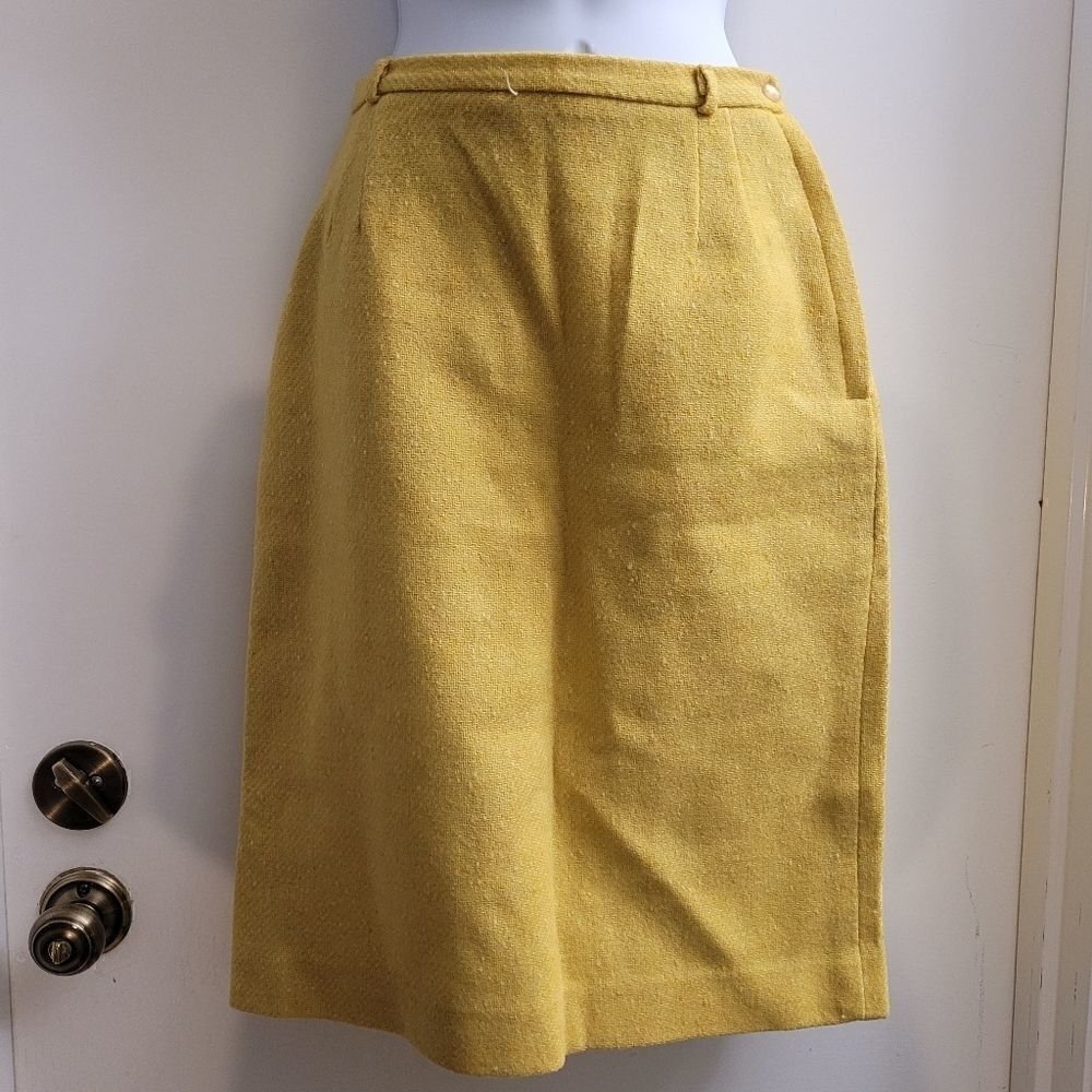 Vintage Union brand mustard Yellow pencil skirt